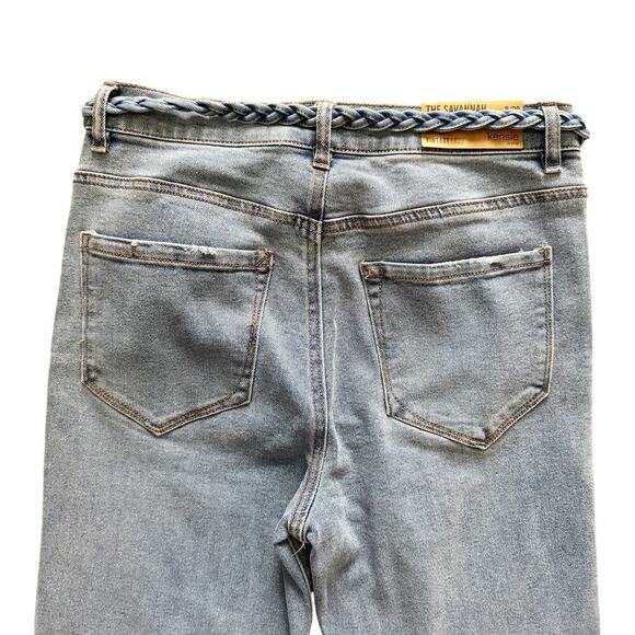 Kensie Jeans Women's Sz 8 29  Savannah High Rise Flare Raw Hem Ankle NWT New - Picture 14 of 14